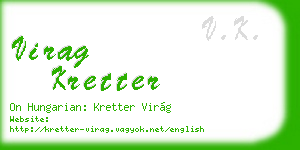 virag kretter business card